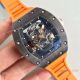 Richard Mille RM 4 Replica Watch Black Case Skull Dial Orange Rubber Strap (2)_th.jpg